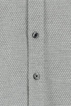 Orta Antrasit Uzun Kol Slim Fit Dar Kesim Klasik Desenli Pamuk Gömlek