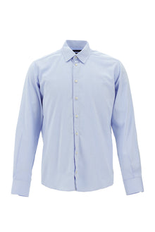 Açık Mavi Uzun Kol Slim Fit Dar Kesim Pamuk Gömlek