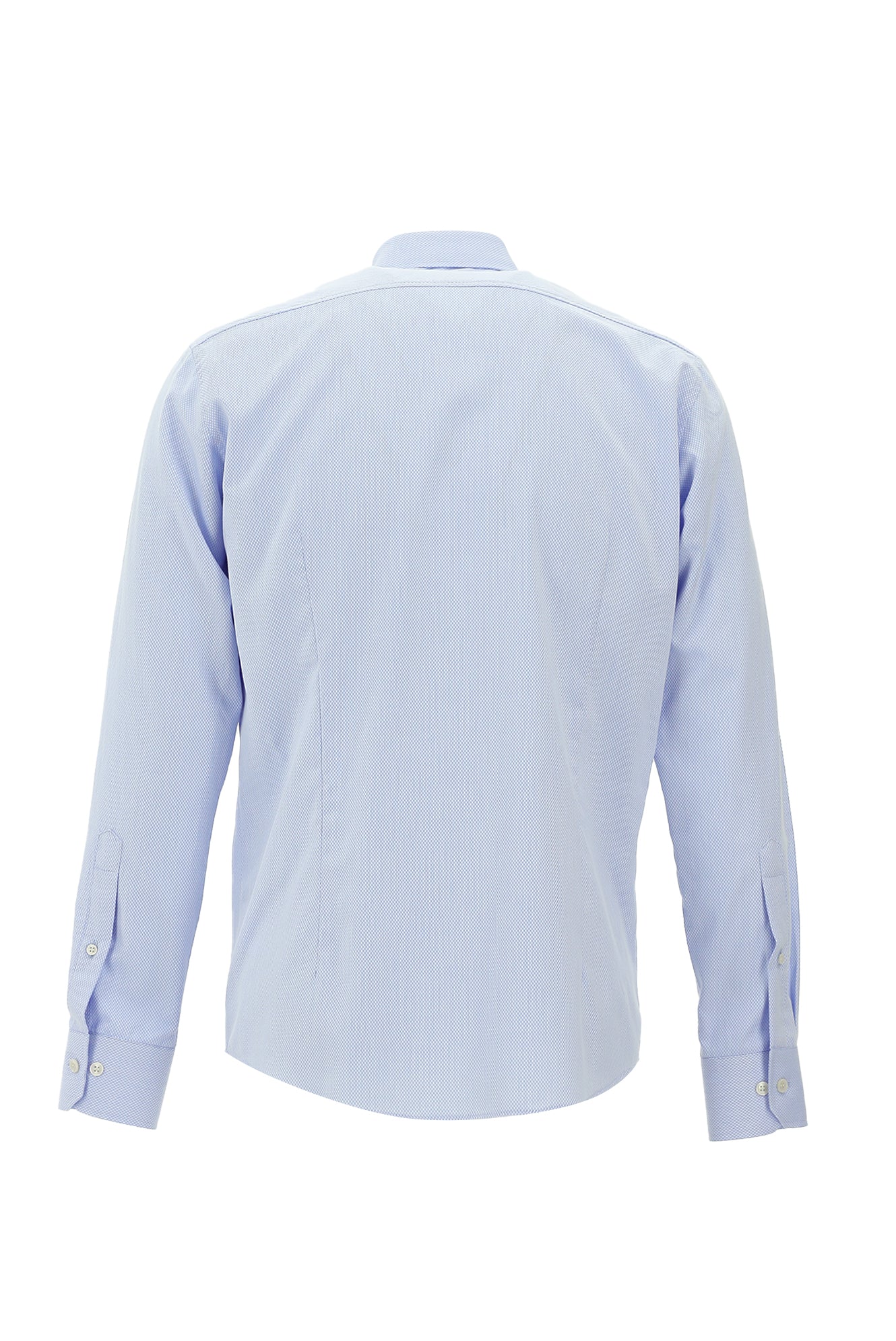 Açık Mavi Uzun Kol Slim Fit Dar Kesim Pamuk Gömlek