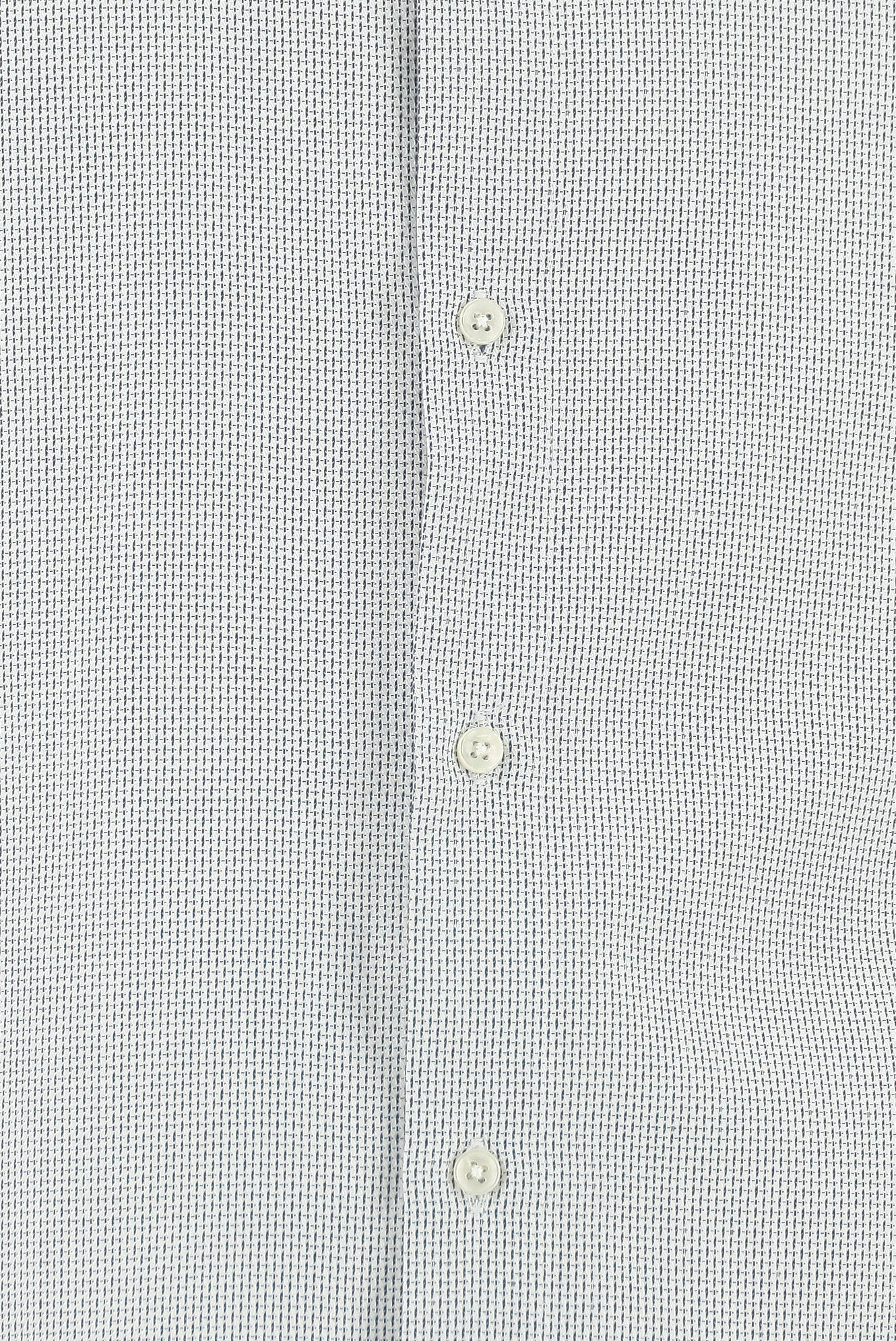 Beyaz Uzun Kol Slim Fit Dar Kesim Klasik Desenli Pamuk Gömlek