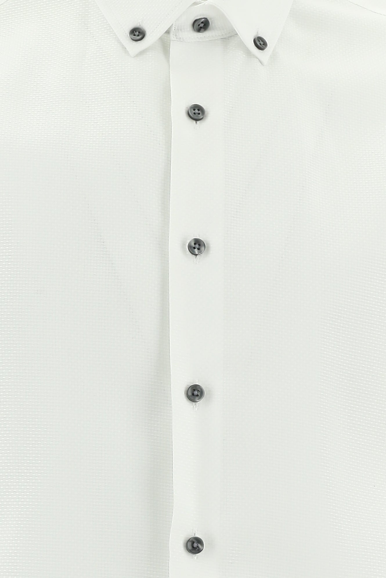 Beyaz Uzun Kol Slim Fit Dar Kesim Non Iron Desenli Pamuk Gömlek