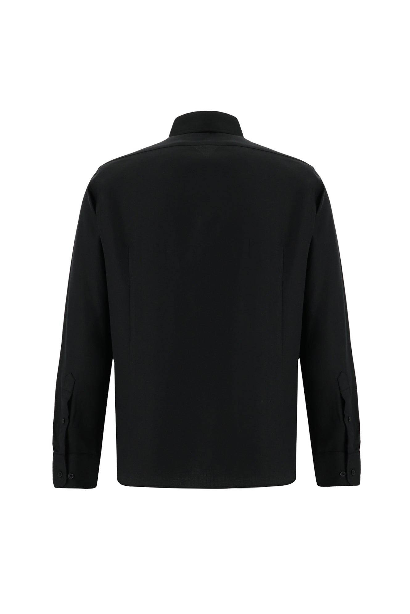 Siyah Uzun Kol Slim Fit Dar Kesim Klasik Desenli Pamuk Gömlek