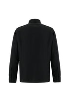Siyah Uzun Kol Slim Fit Dar Kesim Klasik Desenli Pamuk Gömlek