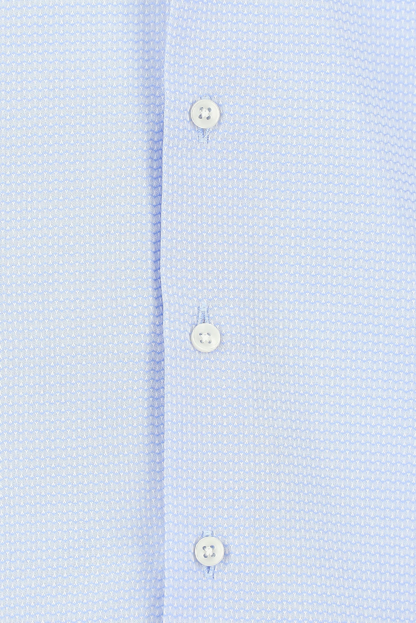 Açık Mavi Uzun Kol Slim Fit Dar Kesim Desenli Pamuk Gömlek