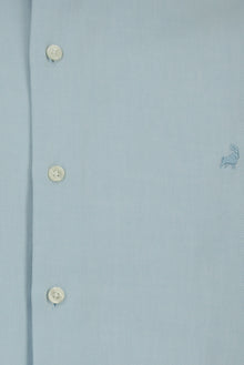 Uçuk Mavi Uzun Kol Slim Fit Dar Kesim Pamuk Klasik Desenli Gömlek