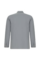 Mavi Uzun Kol Slim Fit Dar Kesim Pamuk Klasik Desenli Gömlek