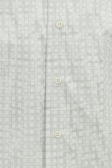 Açık Gri Uzun Kol Slim Fit Dar Kesim Desenli Pamuk Gömlek