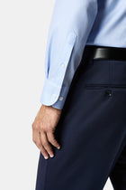 Açık Mavi Uzun Kol Slim Fit Dar Kesim Klasik Pamuk Gömlek