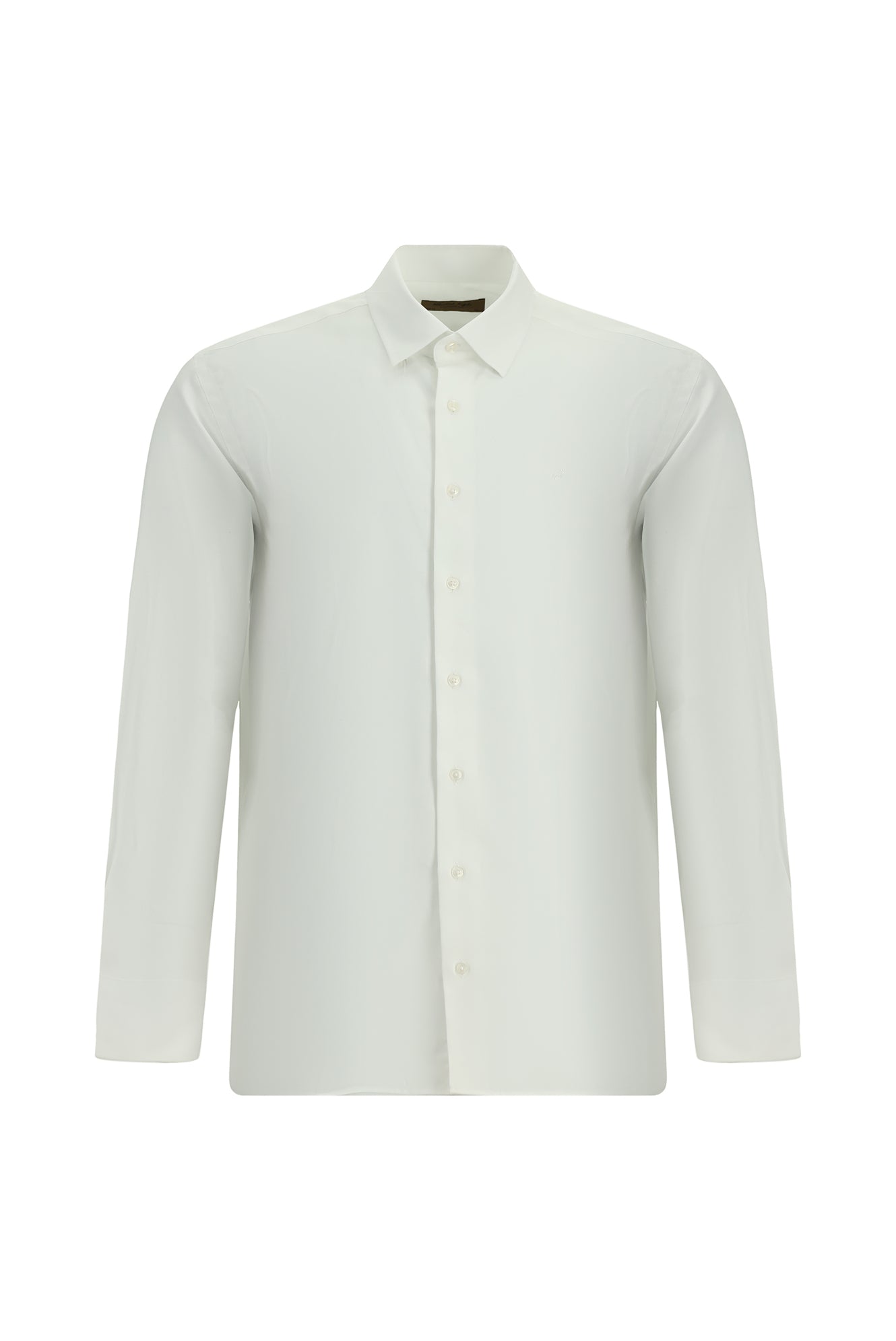 Beyaz Uzun Kol Slim Fit Dar Kesim Klasik Pamuk Gömlek