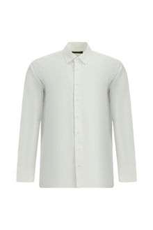 Beyaz Uzun Kol Slim Fit Dar Kesim Klasik Pamuk Gömlek