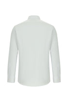 Beyaz Uzun Kol Slim Fit Dar Kesim Klasik Desenli Pamuklu Gömlek