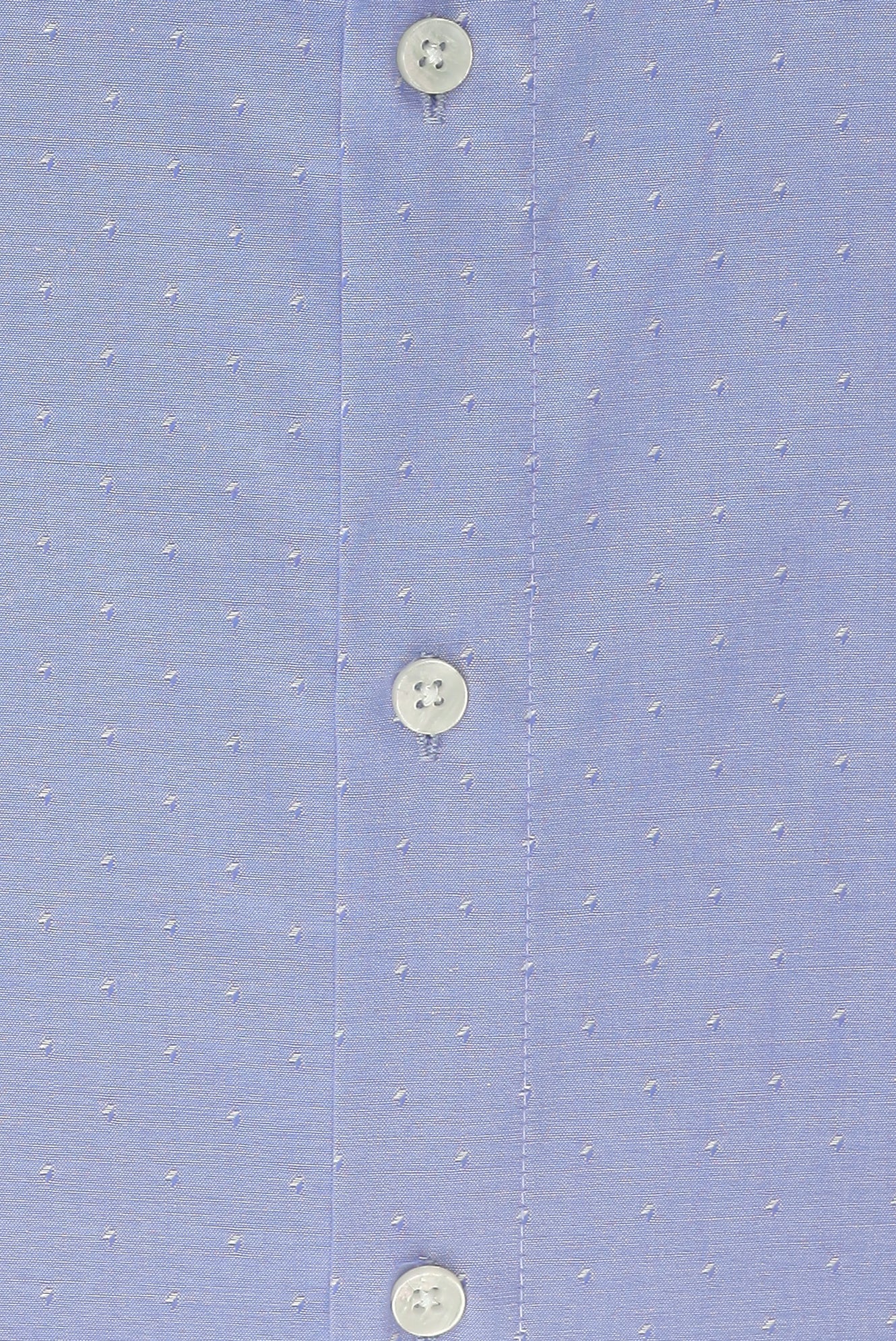 Koyu Mavi  Büyük Beden Uzun Kol Klasik Desenli Pamuk Gömlek