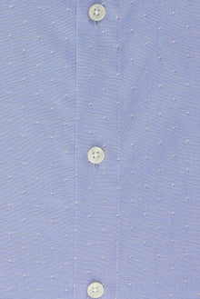 Koyu Mavi  Büyük Beden Uzun Kol Klasik Desenli Pamuk Gömlek