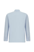 Açık Mavi Uzun Kol Klasik Cepli Pamuk Gömlek