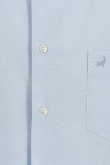 Açık Mavi Uzun Kol Klasik Cepli Pamuk Gömlek