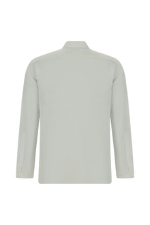 Beyaz Uzun Kol Klasik Cepli Ekose Lyocell Gömlek