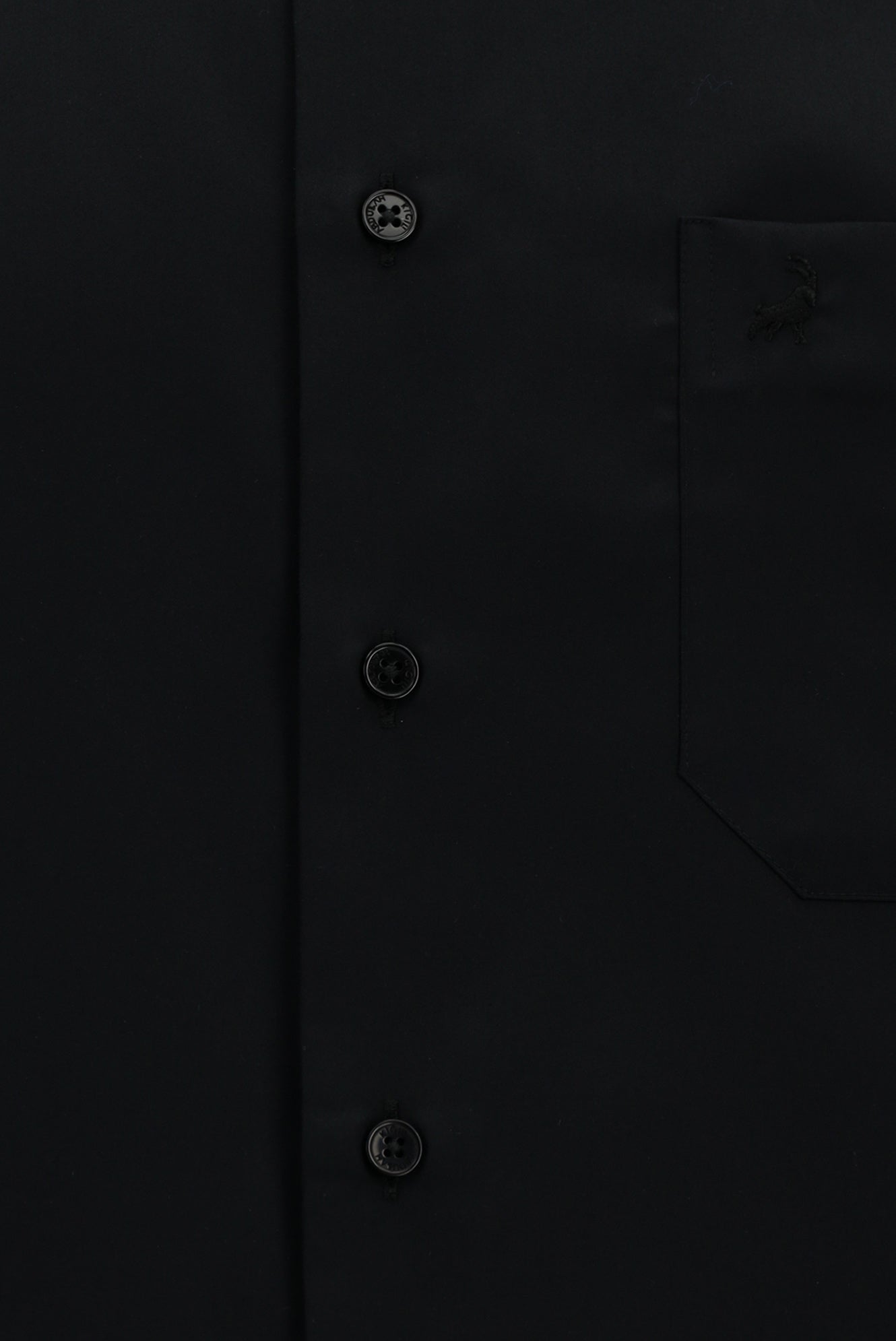 Siyah Uzun Kol Klasik Cepli Non Iron Saten Pamuk Gömlek