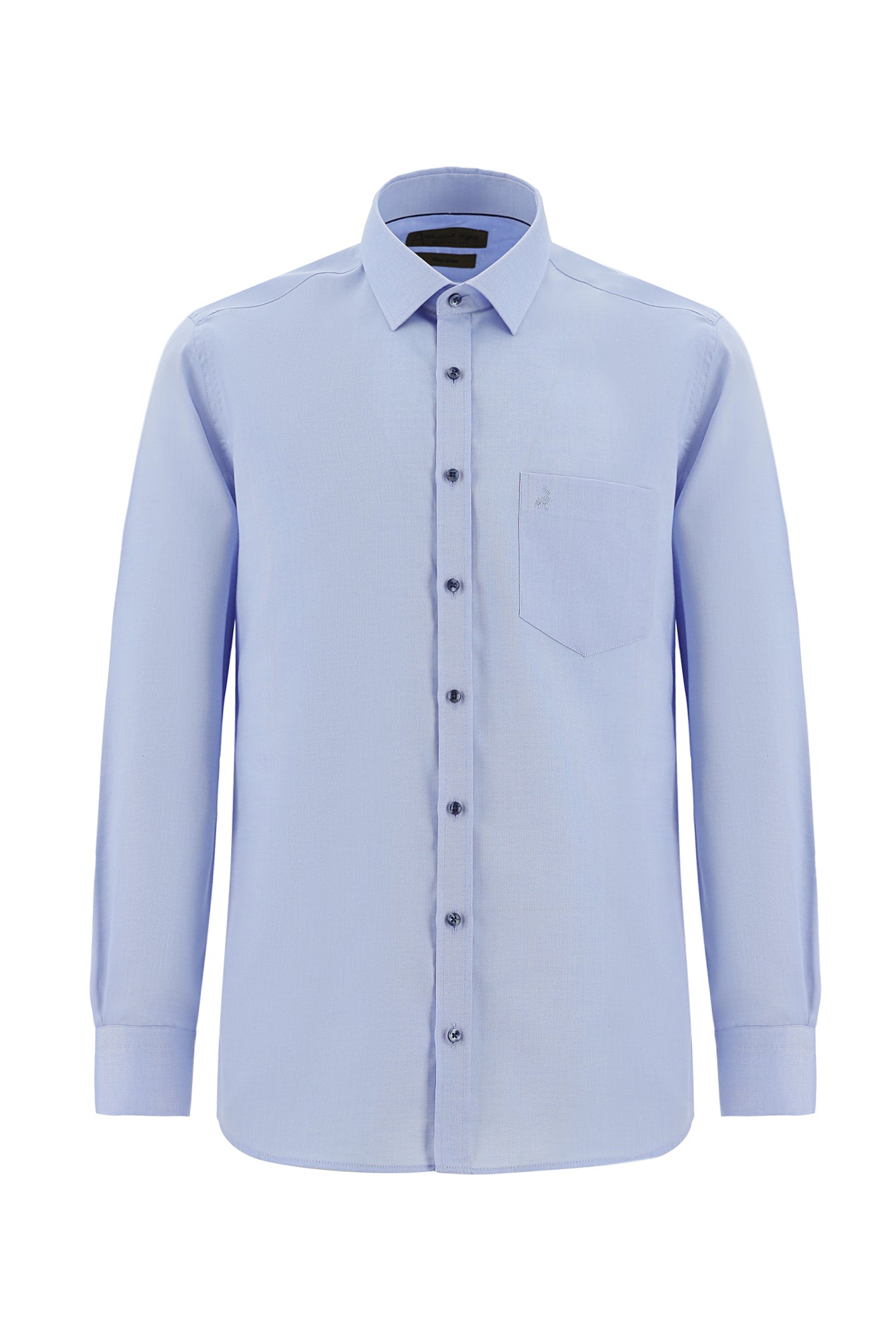 Mavi Uzun Kol Non Iron Oxford Klasik Pamuk Gömlek