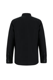 Siyah Uzun Kol Non Iron Saten Klasik Pamuk Gömlek