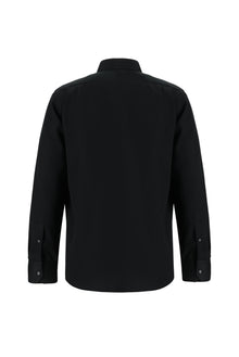 Siyah Uzun Kol Non Iron Saten Klasik Pamuk Gömlek-Abdullah Ki??l?