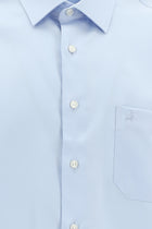 Uçuk Mavi Uzun Kol Non Iron Saten Klasik Pamuk Gömlek