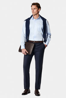 Uçuk Mavi Uzun Kol Non Iron Saten Klasik Pamuk Gömlek