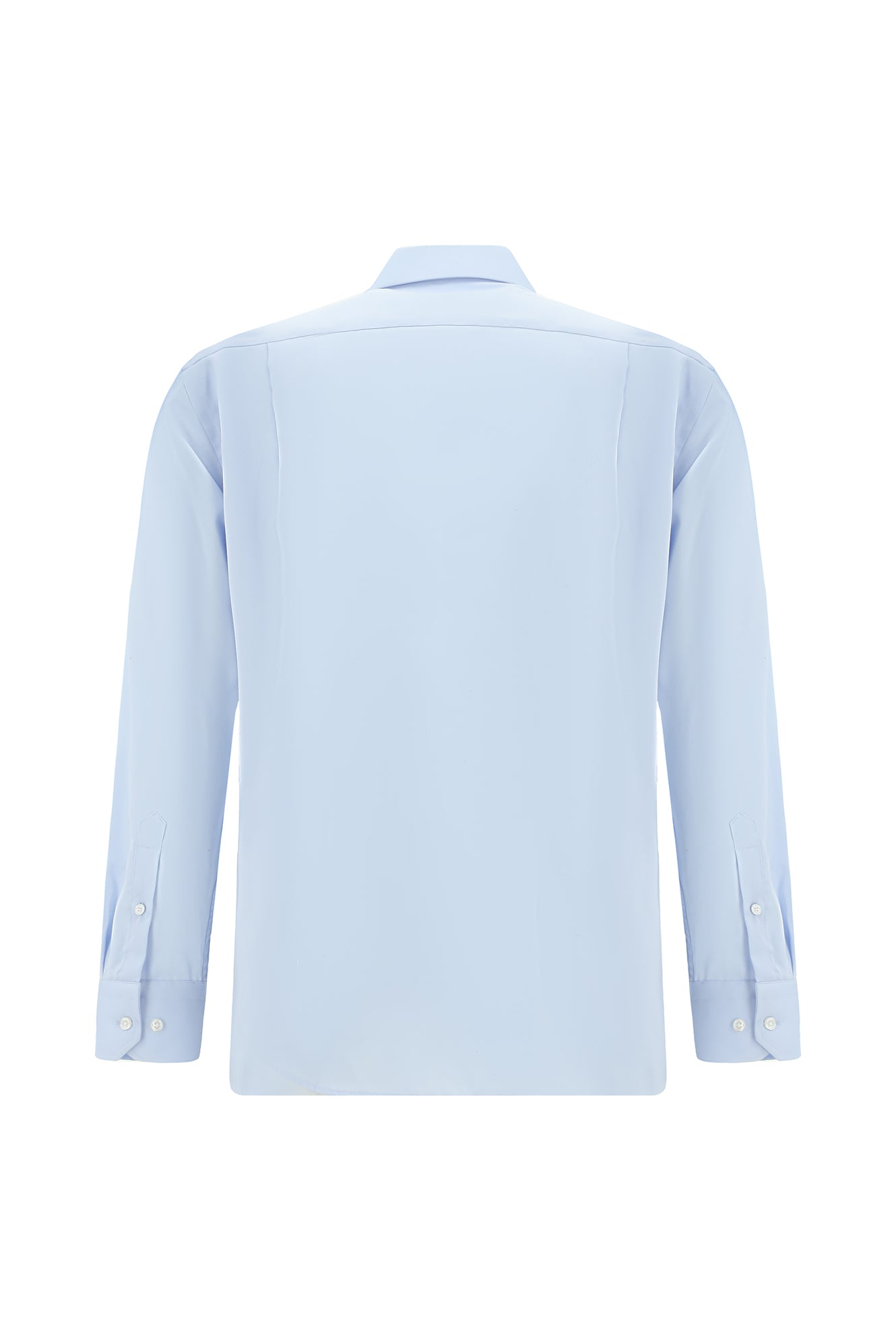 Uçuk Mavi Uzun Kol Non Iron Saten Klasik Pamuk Gömlek