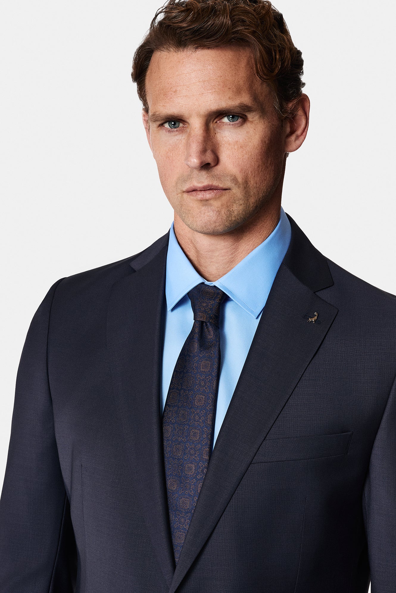 Aqua Mavisi Uzun Kol Non Iron Saten Klasik Pamuk Gömlek