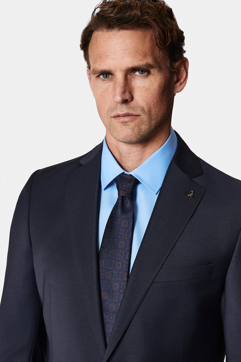 Aqua Mavisi Uzun Kol Non Iron Saten Klasik Pamuk Gömlek