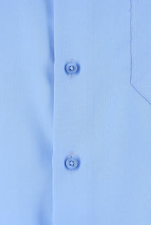 Aqua Mavisi Uzun Kol Non Iron Saten Klasik Pamuk Gömlek