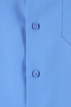 Koyu Mavi  Uzun Kol Non Iron Saten Klasik Pamuk Gömlek