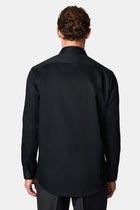 Siyah Uzun Kol Non Iron Saten Klasik Pamuk Gömlek