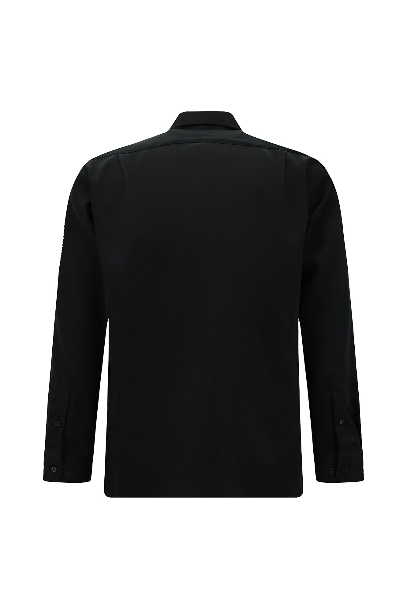 Siyah Uzun Kol Non Iron Saten Klasik Pamuk Gömlek