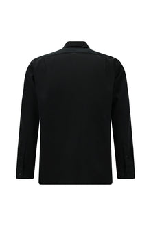 Siyah Uzun Kol Non Iron Saten Klasik Pamuk Gömlek