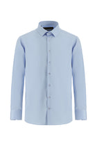 Uçuk Mavi Uzun Kol Non Iron Saten Klasik Pamuk Gömlek