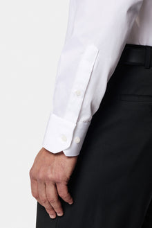 Beyaz Uzun Kol Non Iron Saten Klasik Pamuk Gömlek