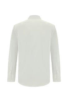 Beyaz Uzun Kol Non Iron Saten Klasik Pamuk Gömlek