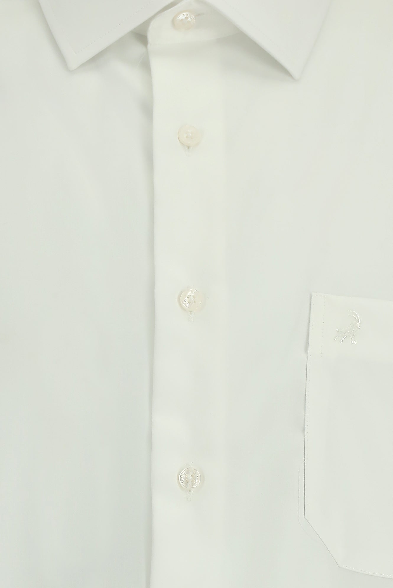 Beyaz Uzun Kol Cepli Pamuk Klasik Non Iron Gömlek