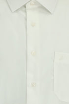 Beyaz Uzun Kol Cepli Pamuk Klasik Non Iron Gömlek