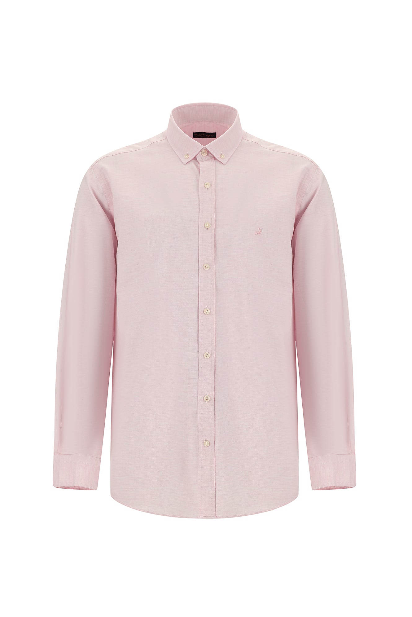 Pembe Uzun Kol Regular Fit Oxford Pamuk Gömlek