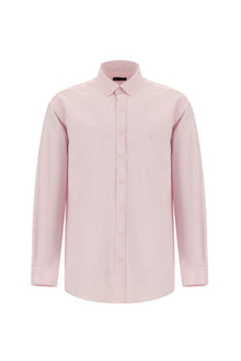 Pembe Uzun Kol Regular Fit Oxford Pamuk Gömlek