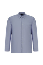 Açık Mavi Uzun Kol Regular Fit Pamuk Cepli Oxford Gömlek