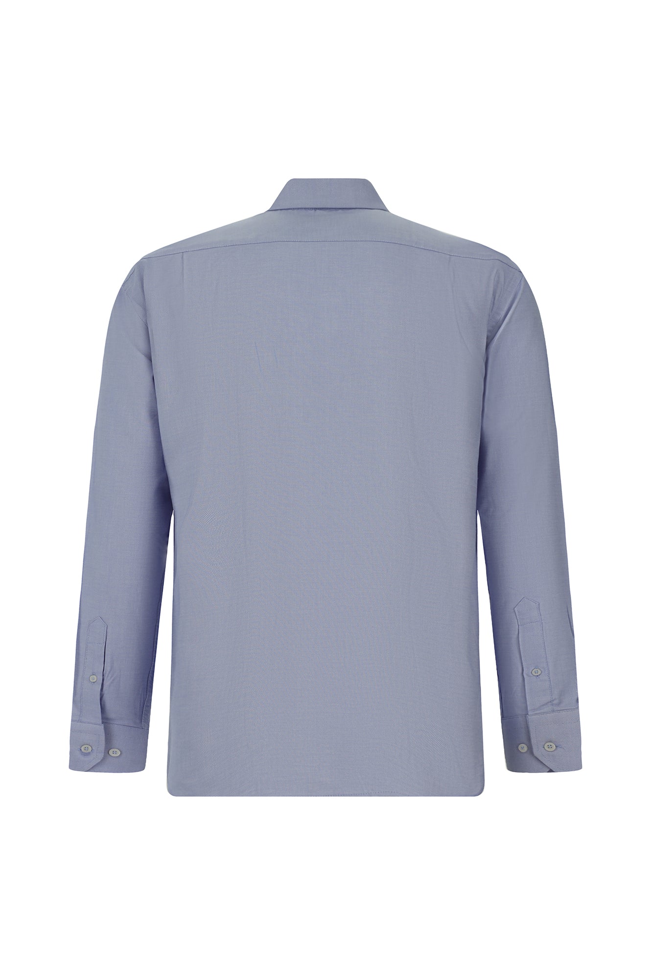 Açık Mavi Uzun Kol Regular Fit Pamuk Cepli Oxford Gömlek