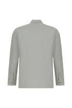 Açık Gri Uzun Kol Regular Fit Pamuk Düğmeli Yaka Oxford Gömlek