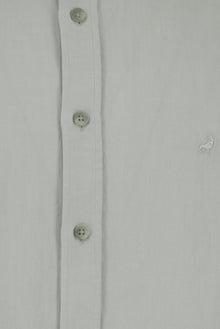 Açık Gri Uzun Kol Regular Fit Pamuk Düğmeli Yaka Oxford Gömlek