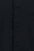 Siyah Uzun Kol Slim Fit Dar Kesim Klasik Non Iron Saten Pamuk Gömlek