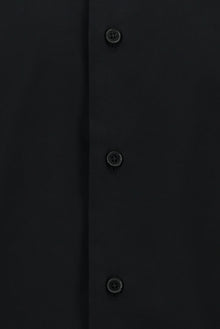 Siyah Uzun Kol Slim Fit Dar Kesim Klasik Non Iron Saten Pamuk Gömlek