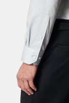 Orta Gri Uzun Kol Slim Fit Dar Kesim Klasik Non Iron Saten Pamuk Gömlek