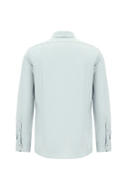 Orta Gri Uzun Kol Slim Fit Dar Kesim Klasik Non Iron Saten Pamuk Gömlek