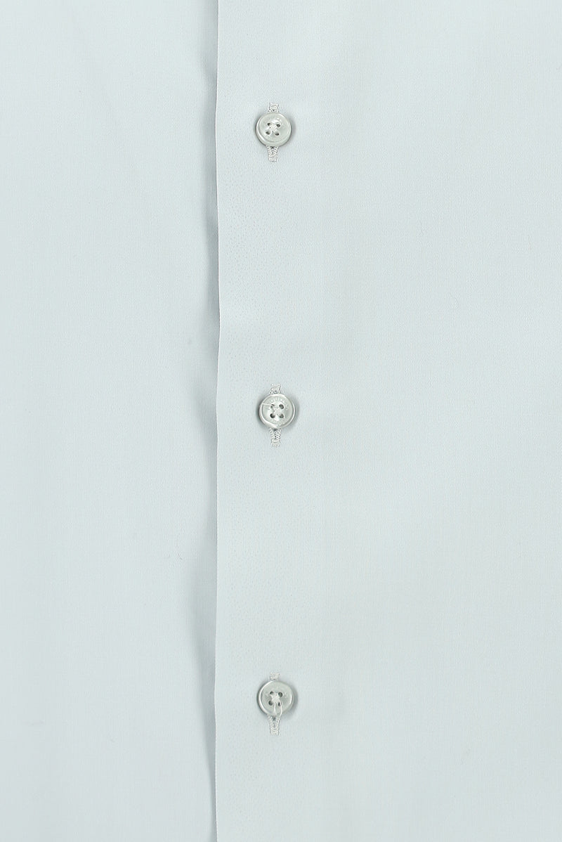 Orta Gri Uzun Kol Slim Fit Dar Kesim Klasik Non Iron Saten Pamuk Gömlek